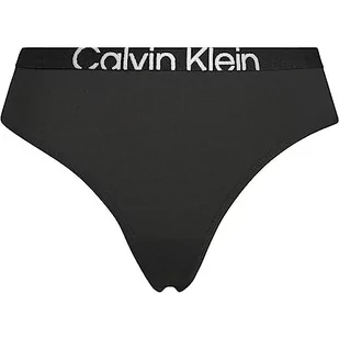 Calvin Klein Nowoczesne stringi damskie, Czarny/słoneczny limonkowy, M - Majtki damskie - miniaturka - grafika 1