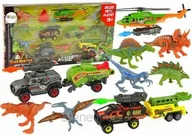Figurki dla dzieci - Zestaw pojazdów helikopter dinozaury 6szt - miniaturka - grafika 1