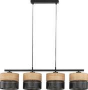 Lampy sufitowe - Szeroka, rustykalna lampa nad stół w jadalni TK 4802 z serii NICOL - miniaturka - grafika 1