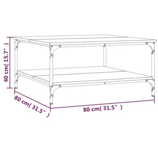 Stolik kawowy, kolor dąb sonoma, 80x80x40 cm Lumarko! - Ławy i stoliki kawowe - miniaturka - grafika 10