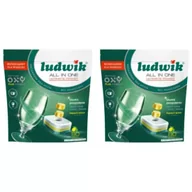 Środki do zmywarek - Ludwik All in one tabletki do zmywarek Lemon Zestaw 2 x 80 szt. - miniaturka - grafika 1