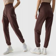 Spodnie damskie - Spodnie Damskie 4F Joggery Dresowe Brązowe Dresy Luźne 4FWSS24TTROF665 XXL - miniaturka - grafika 1
