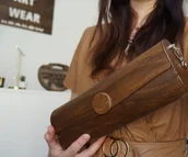 Torebki damskie - Drewniana torebka bagietka - miniaturka - grafika 1