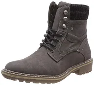 Botki damskie - TOM TAILOR Damskie sztyblety 585200930, szary - Grau Coal 00013-39 eu - miniaturka - grafika 1