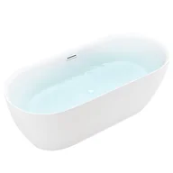Wanny - Wanna wolnostojąca 150 cm biały korek oraz przelew Cesana Hydrosan - miniaturka - grafika 1