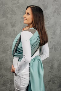 Chusta tkana LennyLamb - Mała Jodełka Baby Mint - 4 (3.6 m.) - Chusty do noszenia dzieci - miniaturka - grafika 1
