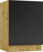 Szafki kuchenne - Stolkar Szafka kuchenna stojąca ISABEL D60 P/L czarny mat/dąb artisan STOLKAR - miniaturka - grafika 1