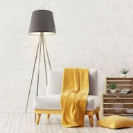 Lampy stojące - Szara lampa podłogowa w stylu skandawskim PANAMA - miniaturka - grafika 1