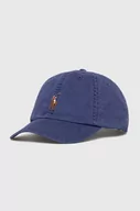 Czapki męskie - Polo Ralph Lauren czapka z daszkiem kolor niebieski gładka - miniaturka - grafika 1