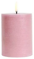 Świece - Uyuni - Świeca Słupkowa LED 7,8x10,1 cm Rustic Dusty Rose Uyuni Lighting - miniaturka - grafika 1