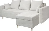 Narożniki - MARPUR narożnik OTTO 230x145 cm tapicerowany w kształcie litery L z funkcją spania, z podstawą łóżka, uniwersalny bok, mocna tkanina POSO 625, beżowy - miniaturka - grafika 1