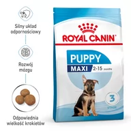 Sucha karma dla psów - ROYAL CANIN Maxi Puppy 4kg + Advantix - dla psów 25-40kg (4 pipety x 4ml) - miniaturka - grafika 1