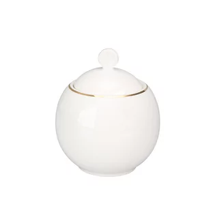 BELLA ZŁOTA LINIA CUKIERNICA 350 ML PORCELANA KREMOWA OPASKA PVC - Cukiernice - miniaturka - grafika 1
