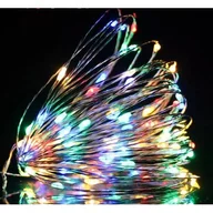 Oświetlenie świąteczne - Lampki 50 LED multikolor druciki łezki na baterie CORTINA POLAND - miniaturka - grafika 1