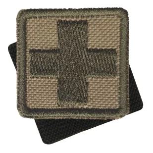 Patch - Naszywka na Rzep emblemat medyczny Haft Khaki - Odzież taktyczna i umundurowanie - miniaturka - grafika 1
