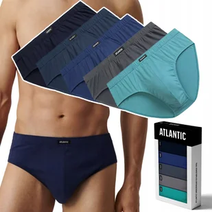 Slipy męskie 5 PAR klasyczne 100% BAWEŁNA ATLANTIC 5SMP-003 - XL - Majtki męskie - miniaturka - grafika 1