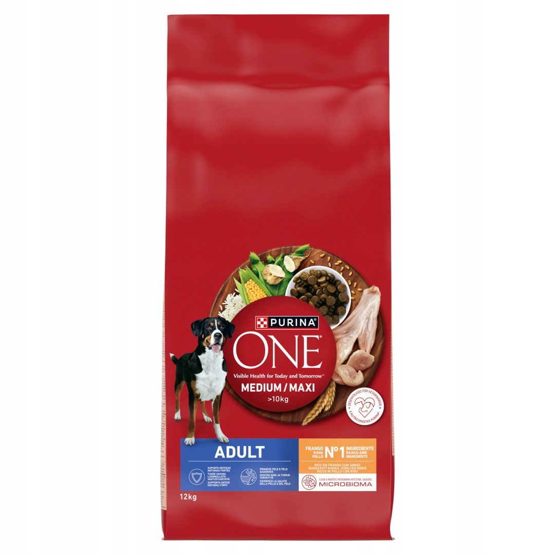 Purina ONE Medium/Maxi Adult, kurczak - 12 kg
