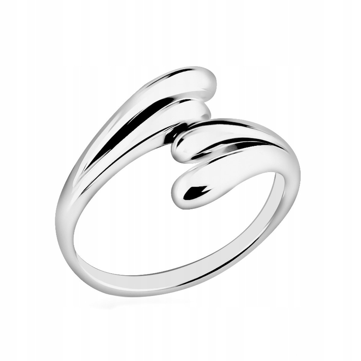 Elegancki Modny Pierścionek Polerowany ze srebra pr. 925 dla Niej r.17