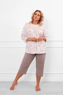 Piżamy damskie - Piżama damska 3/4 rękaw, 3/4 spodnie Galea - Italian Fashion - miniaturka - grafika 1
