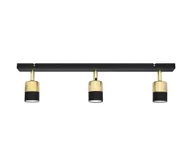Lampy sufitowe - LED Oświetlenie punktowe TUBSSON 3xGU10/4,8W/230V czarne/złote - miniaturka - grafika 1