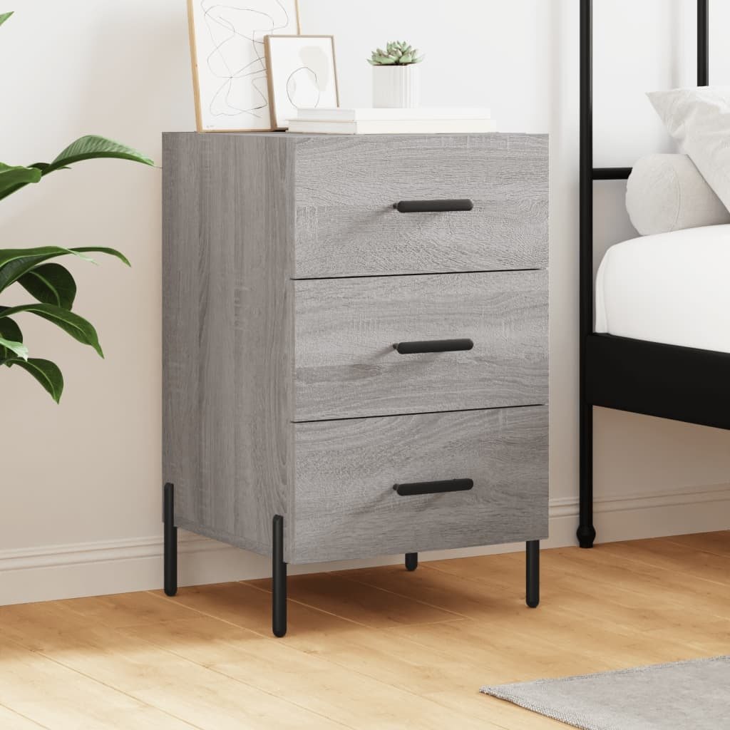 vidaXL Szafka nocna Szara Sonoma 40x40x66 cm Materiał drewnopochodny - Szafka nocna - Szafki nocne - Szafa - Szafka nocna