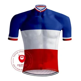 Camisola de ciclismo retro Camisola Francesa Campeã Jersey Tricolore - RedTed - Koszulki rowerowe - miniaturka - grafika 1