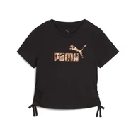 Odzież sportowa dziecięca - Młodzieżowa koszulka Essentials Animal Logo Infill z węzłem PUMA Black - miniaturka - grafika 1