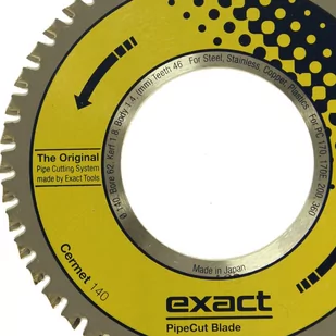 EXACT TOOLS Tarcza piła widiowa CERMET do cięcia stali nierdzewnej Exact 140mm 46z - Akcesoria do elektronarzędzi - miniaturka - grafika 1
