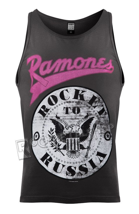 koszulka na ramiączkach RAMONES - ROCKET TO RUSSIA, charcoal-XXL