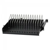 Akcesoria do szaf serwerowych - Techly 107753 Półka 1U rack 19", do ładowania 14 urządzeń mobilnych, wysuwana |   - miniaturka - grafika 1