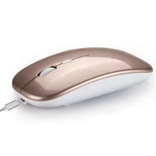Myszka bezprzewodowa optyczna mysz komputerowa cicha 2.4G 10m 4D slim Złota - Myszki - miniaturka - grafika 2