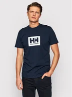Koszulki męskie - Helly Hansen T-Shirt Box 53285 Granatowy Regular Fit - miniaturka - grafika 1