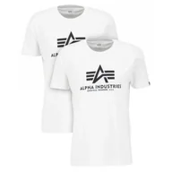 Odzież taktyczna i umundurowanie - Koszulki Alpha Industries Basic 2 Pack 106524 09 - Białe RATY 0% | PayPo | GRATIS WYSYŁKA | ZWROT DO 100 DNI - miniaturka - grafika 1