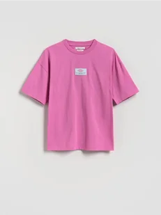 Reserved - T-shirt z nadrukiem - fioletowy - Moda i Uroda OUTLET - miniaturka - grafika 1