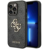 Etui i futerały do telefonów - Guess Etui Hardcase 4G Big Metal Logo do iPhone 15 Pro 6,1 cala Szary GUHCP15L4GMGGR - miniaturka - grafika 1