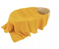 Koce i narzuty dla dzieci - Kocyk dla dziecka musztardowy bawełniany - miniaturka - grafika 1