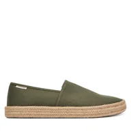 Espadryle męskie - Espadryle Calvin Klein Ess Espadrille Cv HM0HM02076 Zielony - miniaturka - grafika 1