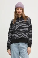 Swetry damskie - Desigual sweter WINNIPEG damski kolor czarny  24WWJF20 - miniaturka - grafika 1