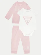 Bluzki damskie - Guess Komplet bluzka i spodnie S5RG06 KAN04 Biały - miniaturka - grafika 1