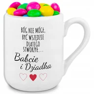 Kubki - Kubek Coffe Biały BÓG STWORZYŁ BABCIĘ I DZIADKA Dla Babci i Dziadka Wzory - miniaturka - grafika 1