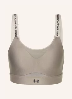 Biustonosze - Under Armour Biustonosz Sportowy Ua Infinity 2.0 Z Siateczką beige - grafika 1