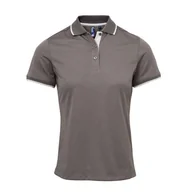 Koszulki sportowe damskie - Damska Koszulka Polo Coolchecker W Kontrastowym Kolorze - miniaturka - grafika 1