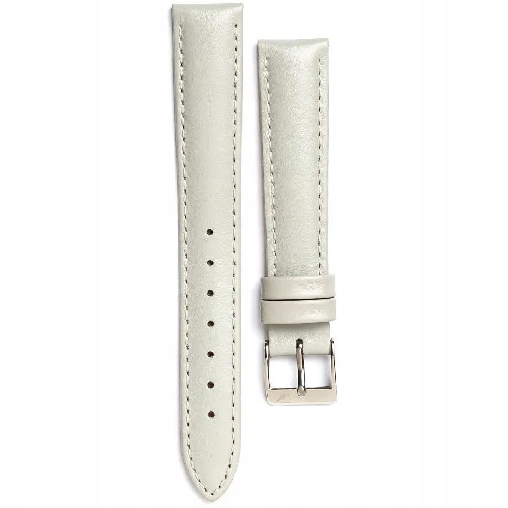 Adriatica biały pasek skórzany 16 mm ze srebrną sprzączką
