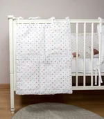 Organizery na łóżeczko - Przybornik do łóżeczka biały w gwiazdki - miniaturka - grafika 1