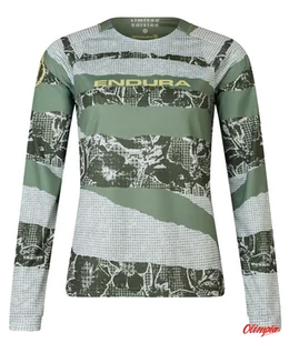 Koszulka Endura WMS Patchwork LTD Printed L/S Tee - Koszulki rowerowe - miniaturka - grafika 1