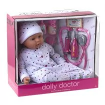 Dolls World Lalka Bobas Dolly Doctor 46 cm - Lalki dla dziewczynek - miniaturka - grafika 1