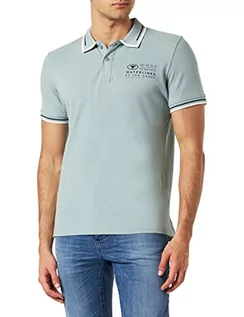 Koszulki męskie - TOM TAILOR Męska koszulka polo, 28129 - Light Ice Blue, M - grafika 1
