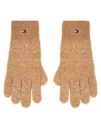 Rękawiczki - Tommy Hilfiger Rękawiczki Damskie Flag Fluffy AW0AW17797 Beżowy - miniaturka - grafika 1