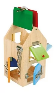 Small Foot Drewniany domek z zamkami - Meble i wyposażenie gabinetów medycznych - miniaturka - grafika 1