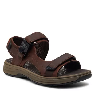 Sandały Clarks Saltway Trail 26176905 Dark Brown Lea - Sandały męskie - miniaturka - grafika 1